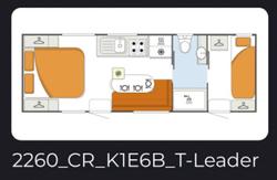2026 Leader Caravans 2260_Cr_K1e7b_T Gold Le 22'6 3 Bunk