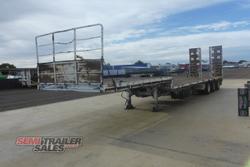 2009 Barker 45FT-70FT Dropdeck Extendable with Ramps