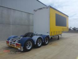 2005 Vawdrey 12 Pallet Dropdeck Curtainsider A Trailer with Mezz