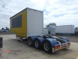 2005 Vawdrey 12 Pallet Dropdeck Curtainsider A Trailer with Mezz
