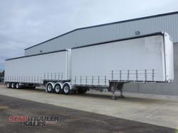 Krueger 34 Pallet Dropdeck Curtainsider B Double SET With Mezz