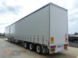 2021 Krueger 34 Pallet Dropdeck Curtainsider B Double Set with Mezz