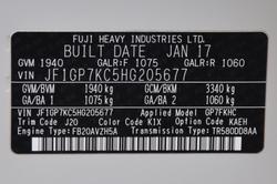 2017 SUBARU XV 2.0i-S