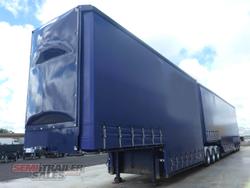 2018 Barker 34 Pallet Double Dropdeck Curtainsider B Double Set
