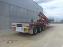 2006 Krueger 44FT Flat Top with Mid Mount Palfinger Crane