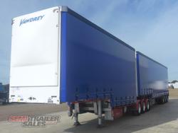 2014 Vawdrey 2015 and 2014 Vawdrey 34 Pallet Dropdeck Curtainsider B Double Set with Mezz