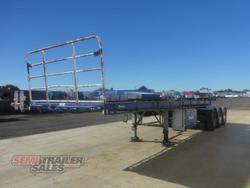 2008 Vawdrey 12 Pallet Flat Top A Trailer with 20FT Container Pins