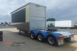 2003 Maxitrans 12 Pallet Dropdeck Curtainsider A Trailer with Mezz