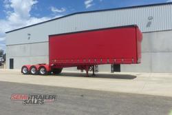 Barker 12 Pallet FLAT Deck Curtainsider A Trailer