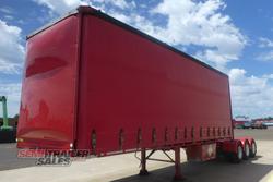 2009 Barker 12 Pallet Flat Deck Curtainsider A Trailer