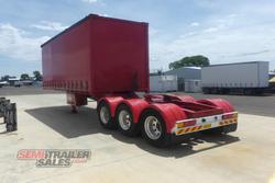 2009 Barker 12 Pallet Flat Deck Curtainsider A Trailer