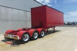 2009 Barker 12 Pallet Flat Deck Curtainsider A Trailer