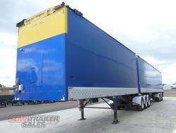 2008 Barker Chip Bin B Double Set Platform Tippers